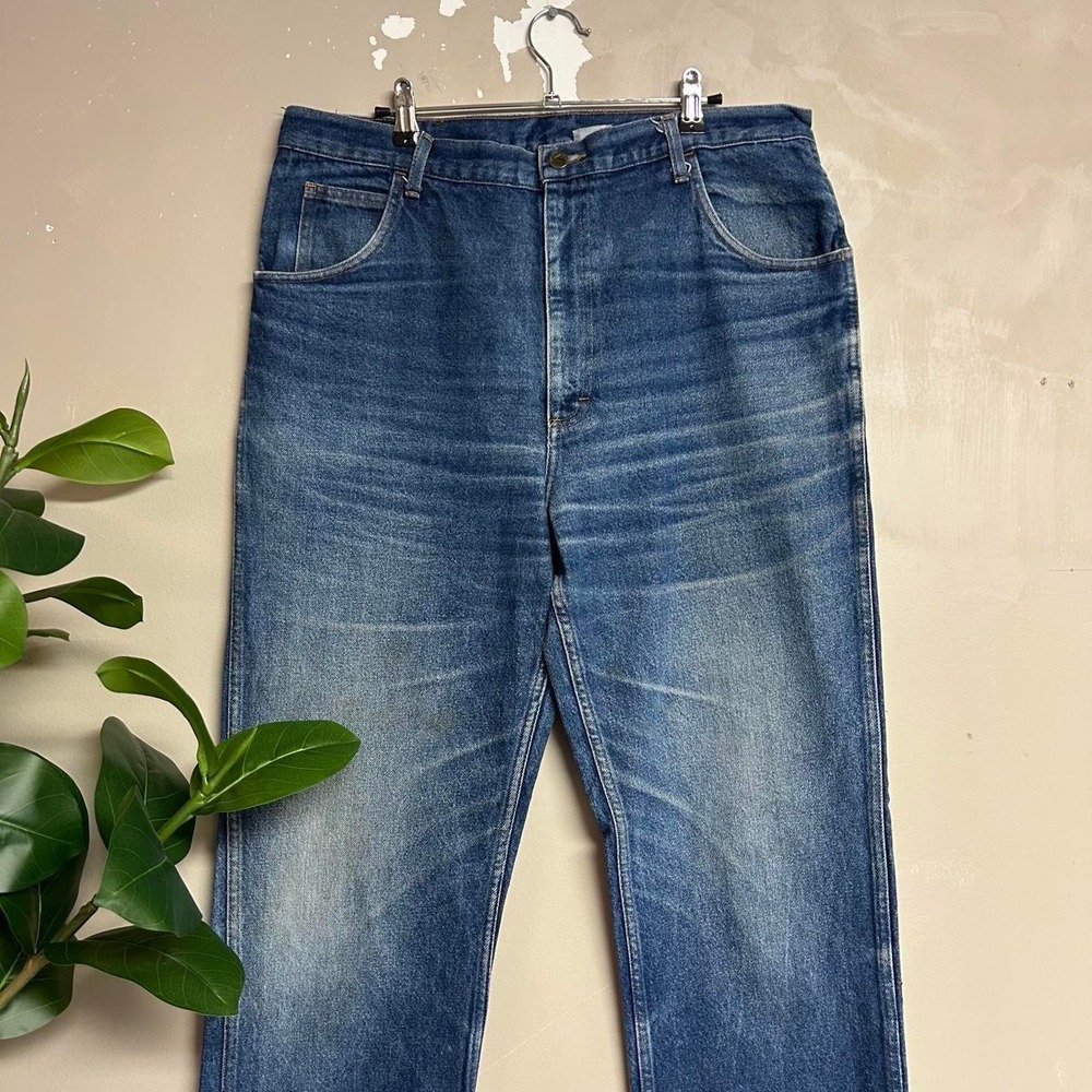 Vintage Field & Forest 90s Dark Wash Faded Honeycomb Jeans 36x36 Mens Blue - Picture 2 of 8
